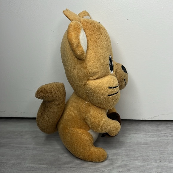 Cute plush squirrel holding acorn - Picture 2 of 5